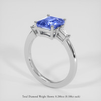 3.04 Ct. Blue Sapphire Ring, Platinum 950 2