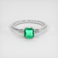 0.94 Ct. Emerald Ring, Platinum 950 1