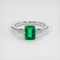 1.51 Ct. Emerald Ring, Platinum 950 1