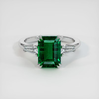 3.17 Ct. Emerald Ring, Platinum 950 1