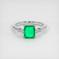 1.18 Ct. Emerald Ring, Platinum 950 1
