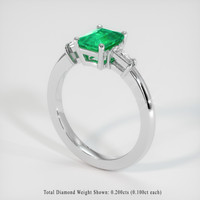 1.00 Ct. Emerald Ring, Platinum 950 2