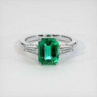 2.49 Ct. Emerald Ring, Platinum 950 1