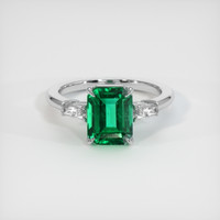 2.91 Ct. Emerald Ring, Platinum 950 1