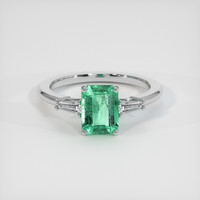 1.50 Ct. Emerald Ring, Platinum 950 1