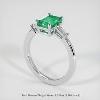 1.50 Ct. Emerald Ring, Platinum 950 2