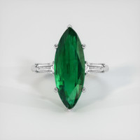 5.66 Ct. Emerald Ring, Platinum 950 1