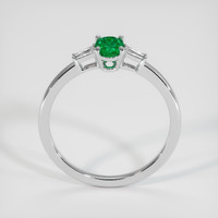 0.63 Ct. Emerald Ring, Platinum 950 3