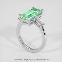3.86 Ct. Emerald Ring, Platinum 950 2