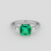 2.09 Ct. Emerald Ring, Platinum 950 1