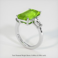 7.27 Ct. Gemstone Ring, Platinum 950 2