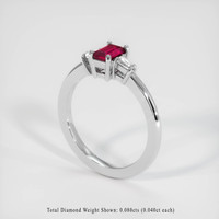 0.52 Ct. Ruby Ring, Platinum 950 2