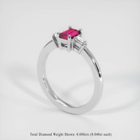 0.50 Ct. Ruby Ring, Platinum 950 2