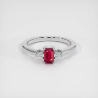 0.78 Ct. Ruby Ring, Platinum 950 1