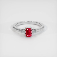 0.63 Ct. Ruby Ring, Platinum 950 1