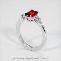 1.46 Ct. Ruby Ring, Platinum 950 2