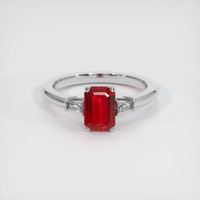 1.20 Ct. Ruby Ring, Platinum 950 1