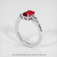 1.20 Ct. Ruby Ring, Platinum 950 2