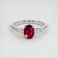 1.04 Ct. Ruby Ring, Platinum 950 1