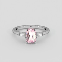 2.15 Ct. Pink Sapphire Ring, Platinum 950 1