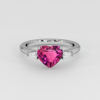 2.04 Ct. Pink Sapphire Ring, Platinum 950 1