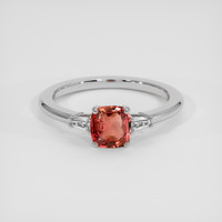 1.16 Ct. Padparadscha Sapphire Ring, Platinum 950 1
