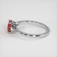 1.04 Ct. Padparadscha Sapphire Ring, Platinum 950 4