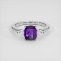 2.04 Ct. Purple Sapphire Ring, Platinum 950 1
