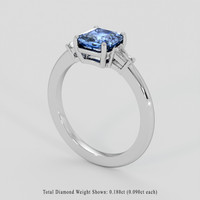 1.80 Ct. Blue Sapphire Ring, Platinum 950 2