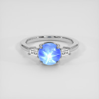 3.66 Ct. Blue Sapphire Ring, Platinum 950 1