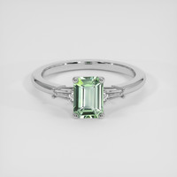 1.12 Ct. Green Sapphire Ring, Platinum 950 1