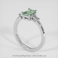 1.12 Ct. Green Sapphire Ring, Platinum 950 2