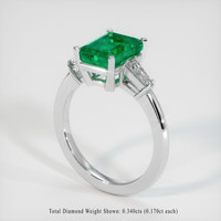 2.22 Ct. Emerald Ring, Platinum 950 2