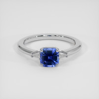 1.20 Ct. Blue Sapphire Ring, Platinum 950 1