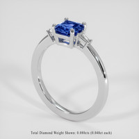 1.20 Ct. Blue Sapphire Ring, Platinum 950 2