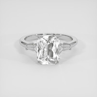 3.51 Ct. White Sapphire Ring, Platinum 950 1