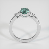 1.24 Ct. Bluish Green Sapphire Ring, Platinum 950 3