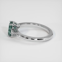 1.24 Ct. Bluish Green Sapphire Ring, Platinum 950 4