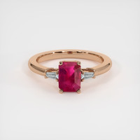 1.08 Ct. Ruby Ring, 14K Rose Gold 1