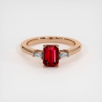 1.46 Ct. Ruby Ring, 14K Rose Gold 1