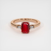 1.20 Ct. Ruby Ring, 14K Rose Gold 1