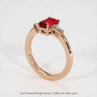 1.20 Ct. Ruby Ring, 14K Rose Gold 2