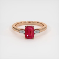 1.03 Ct. Ruby Ring, 14K Rose Gold 1