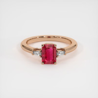 1.32 Ct. Ruby Ring, 14K Rose Gold 1