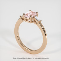 1.57 Ct. Padparadscha Sapphire Ring, 14K Rose Gold 2
