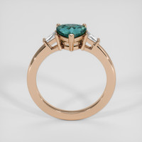 1.53 Ct. Greenish Blue Sapphire Ring, 14K Rose Gold 3