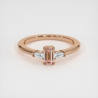 0.61 Ct. Padparadscha Sapphire Ring, 18K Rose Gold 1