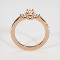 0.61 Ct. Padparadscha Sapphire Ring, 18K Rose Gold 3