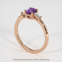 0.78 Ct. Sapphire Ring, 18K Rose Gold 2