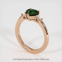 1.44 Ct. Green Sapphire Ring, 18K Rose Gold 2